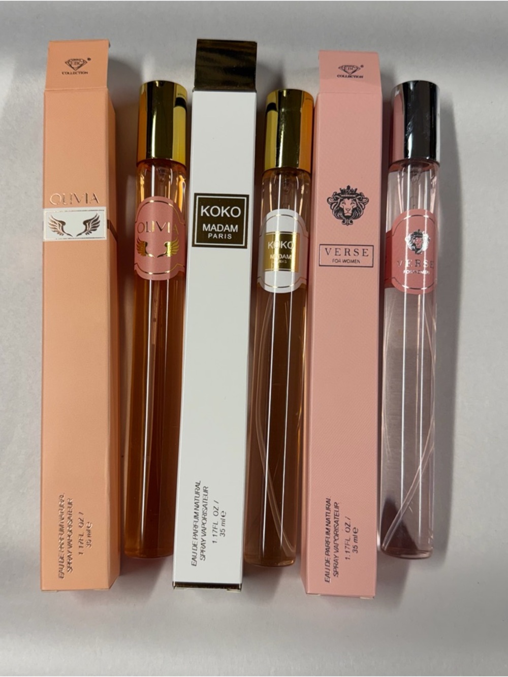 Lot Of 3 Eau De Parfum Vaporisateur Spray, 1.7oz, EBC Brand.  Koko, Olivia,Verse